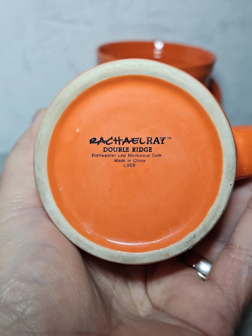 2 Rachel Ray Orange Mugd